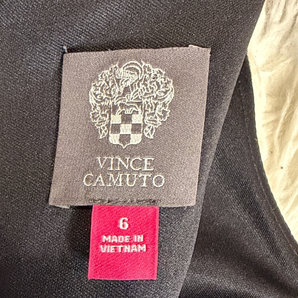 Vince Camuto fit and flare mini dress brocade raised velvet damask print lined 6 - Picture 6 of 12